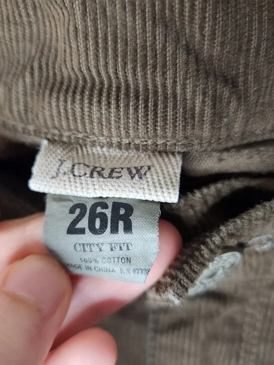 J. Crew Womens 26 Regular City Fit Brown Corduroy Straight Leg - Picture 5 of 7